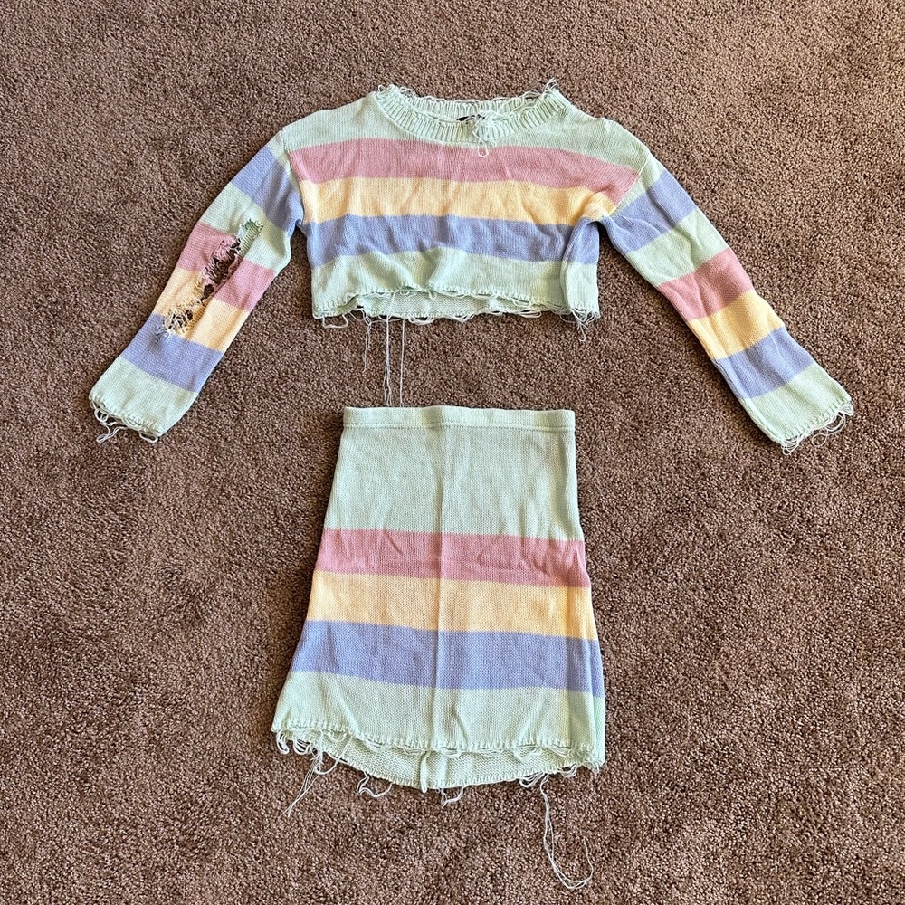 Distressed Two Piece Set